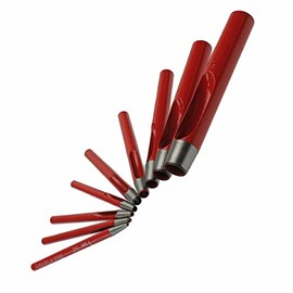 Langlauf Schuhbedarf 9-Piece Punch Set for Leather Fabric Foil Canvas 3-14 mm - Made in Germany - Make Holes Easy