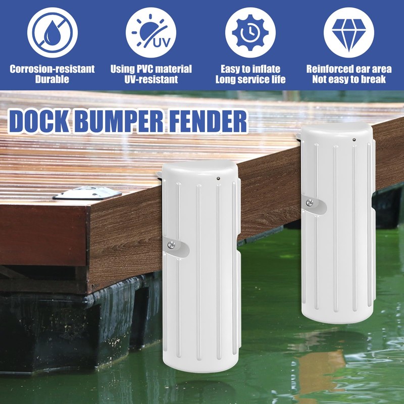 Dock Bumper Fender, Inflatable Protection - Heavy Duty Boat Dock