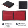 VISOUL Men's Leather Wallet with ID Window, RFID Protection, Genuine