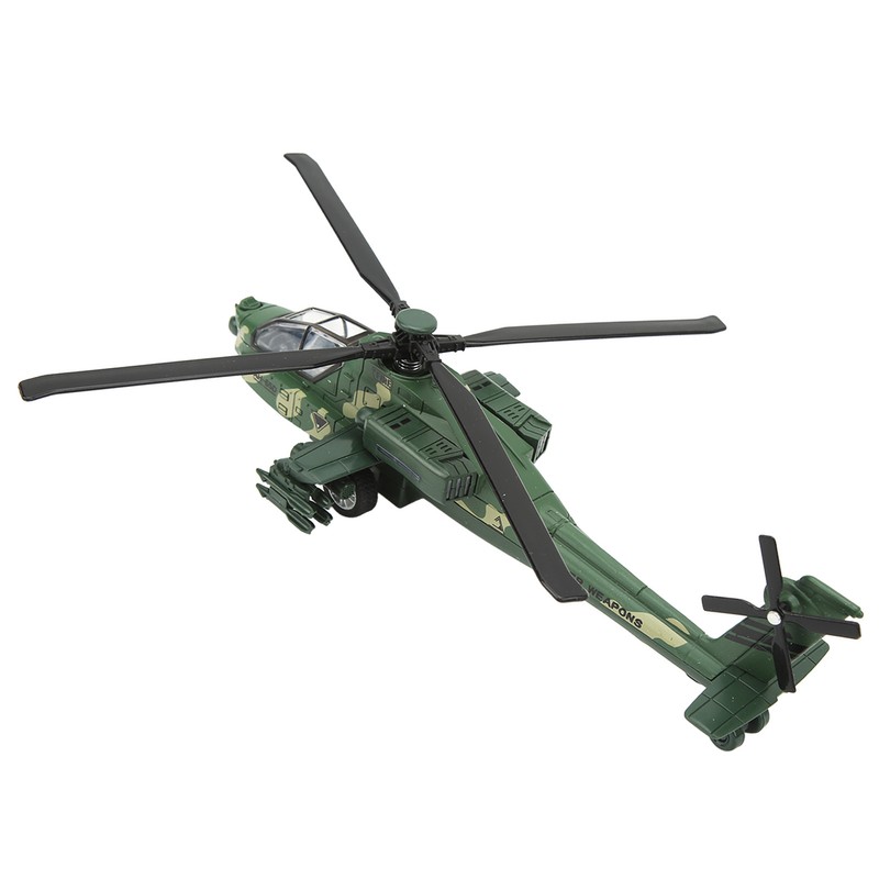 Alloy Copter Model Simulated Lifelike Diecast Pull Back Sound Light
