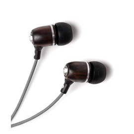 Symphonized Bling Premium Genuine Wood in-Ear Noise-isolating Headphones with Mic and Nylon Cable (Gray)