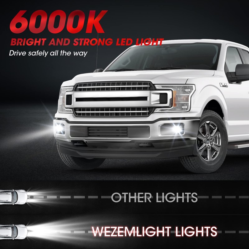 WEZEMLIGHT LED Fog Lights Compatible With 2015-2020 Ford F150 F-150