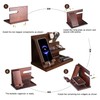 Yoljun Bedside Organiser for Him, Phone Docking Station Wooden Desk