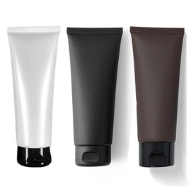 Aspire 4 Pack 3.4 OZ/100 ml Black Travel Cosmetic Soft Tubes with Flip-top Cap for Cream, Lotion