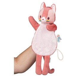 Lilliputiens - Marionetta peluche fosforescente – Jeanne il gatto - Giocattolo morbido per un sonno sereno - Fermaglio per ciuccio integrato - Regalo di nascita intelligente e carino - 83613