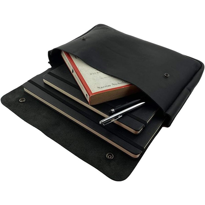 Leather File Folder Organizer Document Holder, File Case, A5 Binder,