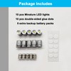 10 Pack Small Spotlight Battery Operated LED Lights, Warm White