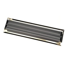 4" X 12" Victorian Floor Register Grille with Dampers - Contempo Decorative Grate - HVAC Vent Duct Cover - Antique Brass