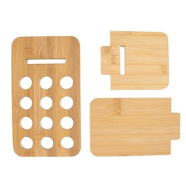Essential Oil Rack Bamboo 12 Holes Essential Oil Bottle Display Stand Storage Holder for Beauty Salon