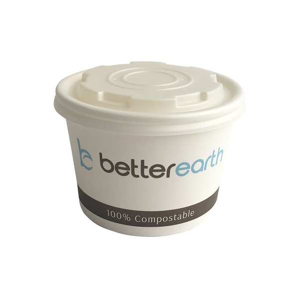 Better Earth BE-SC8PLA 8oz Compostable Paper Food Container, Lid not