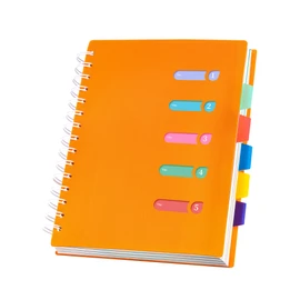 5 Subject Notebook College Ruled Spiral Notebook 5x7 with Removable Divider