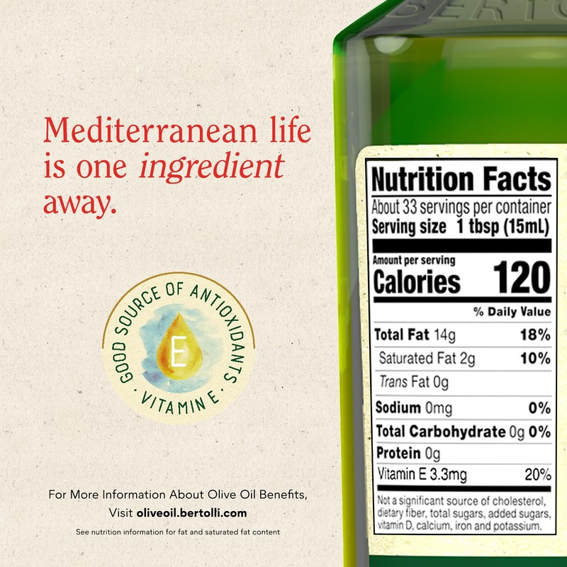 Bertolli Extra Virgin Olive Oil, Rich Taste, 16.9 fl oz