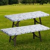 6ft Picnic Table Cover Rectangle, Vinyl Fitted Tablecloth with Elastic