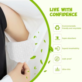 100pcs Disposable Armpit Sweat Pads,Invisible Absorbent Underarm Sweat Pads,Upgraded mint plum Armpit Protection for Women & Men,Comfortable Unflavored