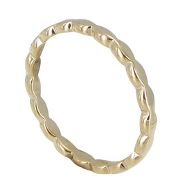 Les Poulettes Jewels - Gold Plated Almond Ring - taille L 1/2