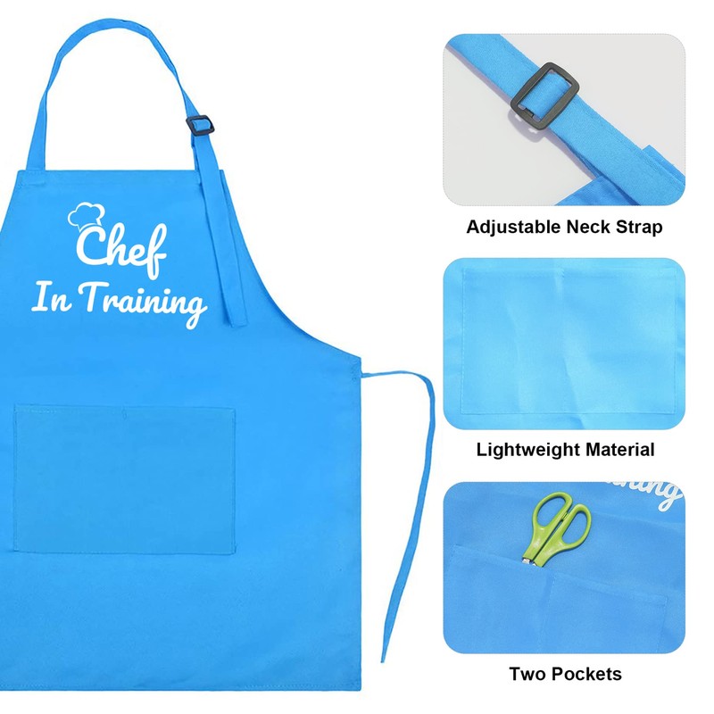 Kids Apron Chef Hat Set Chef in Training Child Apron