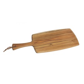 Teak 18" Paddleboard w/Leather Tie, Beveled Edges