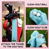 Moukeren 3 Pieces Elegant Golf Towel Embroidered Golf Towels for