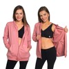 Inspired Comforts Mastectomy Recovery Hoodie with Drain Pockets, Rose Pink,