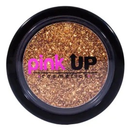 Pink Up, Glitter Compacto, Alta Adherencia, Textura Suave Color Bronze