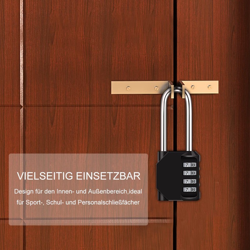 Diyife Pack of 2 Combination Lock, Long Shackle 6.7 cm,