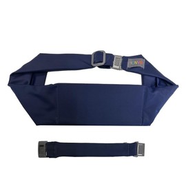 BANDI Plus Size Pocketed Belt with Extender - Secure Your Essentials On-The-Go - Waist Pack for Travel, Running, and Outdoor Activities - Running Belt Fits Phone, Passport, Keys, and Medical Devices, Navy, One Size, Waist Pack