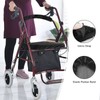 Rollator Walker Seat & Backrest Cover Set,Soft Faux Fur Design