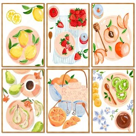 lxmydm Malen nach Zahlen erwachsene DIY Digitales Ölgemälde 6-teiliges Set mit Premium-Pinseln HD-Leinwand Polypropylenfarbe Wanddekorative Geschenke 20 x 30