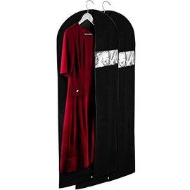 Fabric Garment Bag - Protect Your Clothing While Traveling and Dust Free While Hanging in Your Closet. These Garment Bags are Ideal for Coats, Suits, Dresses or Gowns - Set of 2 (24 X 54 Inches)