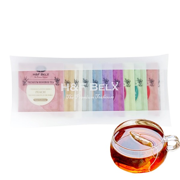 H&F BELX Rooibos Tea Bags, Assorted A, Decaffeinated (1.5g x 10 Packs), Individually Packaged