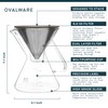 OVALWARE Pour Over Coffee Dripper Maker - (17oz / 0.5L)