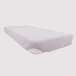 Soleil d'Ocre Jersey Fitted Sheet, Cotton, White, 140 x 190 cm