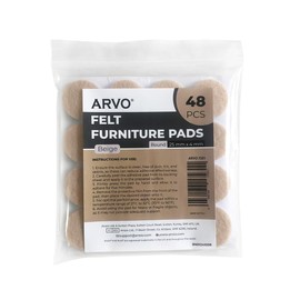 ARVO Felt Furniture Pads - 48 Pcs Chair Leg Floor Protectors, Felt Pads for Furniture Feet, Non-Slip Anti-Scratch for Hardwood Floors, Chair Legs - Beige