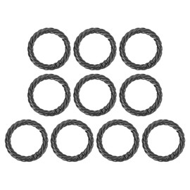 sourcing map Twist Shaped Spring Snap Keychain Clip, 35mm Metal Trigger Keychain Hook Clip Key Hook Buckle for Purses Wallet Belts Hardware Bags, Gun Black Pack of 10