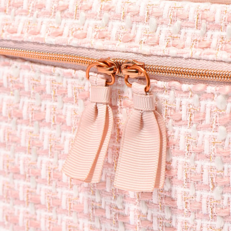 Francfranc Franc Tweed Vanity Pouch, Pink