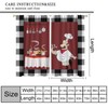 TFOSO Chef Kitchen Curtains,Funny Chef Black White Buffalo Check Plaid