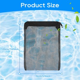 Cunina Aquarium Filter Media Bags for Aquarium with Zipper, Reusable Strong Polyester Fine Mesh Bag for Activated Carbon, Bio Filter Balls, Ceramic Rings, Filter Stones, Biospheres 8 Pack 7.8" x 5.9"