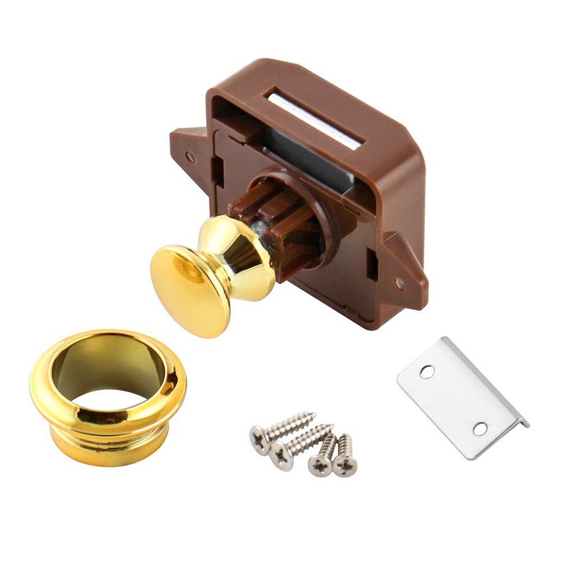 QWORK Push Button Catch Door Lock Push Button Lock for