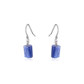 Kyanite Raw Nugget Earrings in Stainless Steel