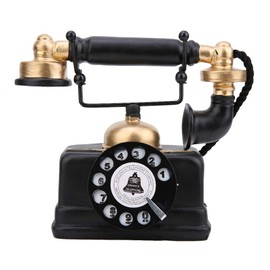 Jenngaoo Desk Ornament Antique Telephone, Retro Decorative Phone Model, Classic Phone Decorative Statue Artist Phone Figure Desktop Home Office Ornament - 7.28 x 6.29 Inches