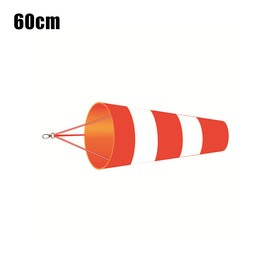 ZYWUOY 1Pcs Airport Windsock, Red+White Windsock Rip-Stop Polyester Wind Measurement Sock Bag for Outdoors Airport Farm Park