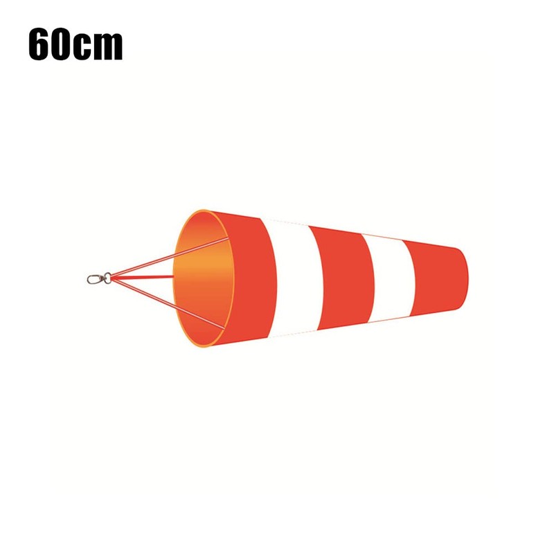 ZYWUOY 1Pcs Airport Windsock, Red+White Windsock Rip-Stop Polyester Wind Measurement