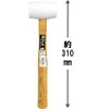 SK11 White Rubber Hammer, 1/2 LBS