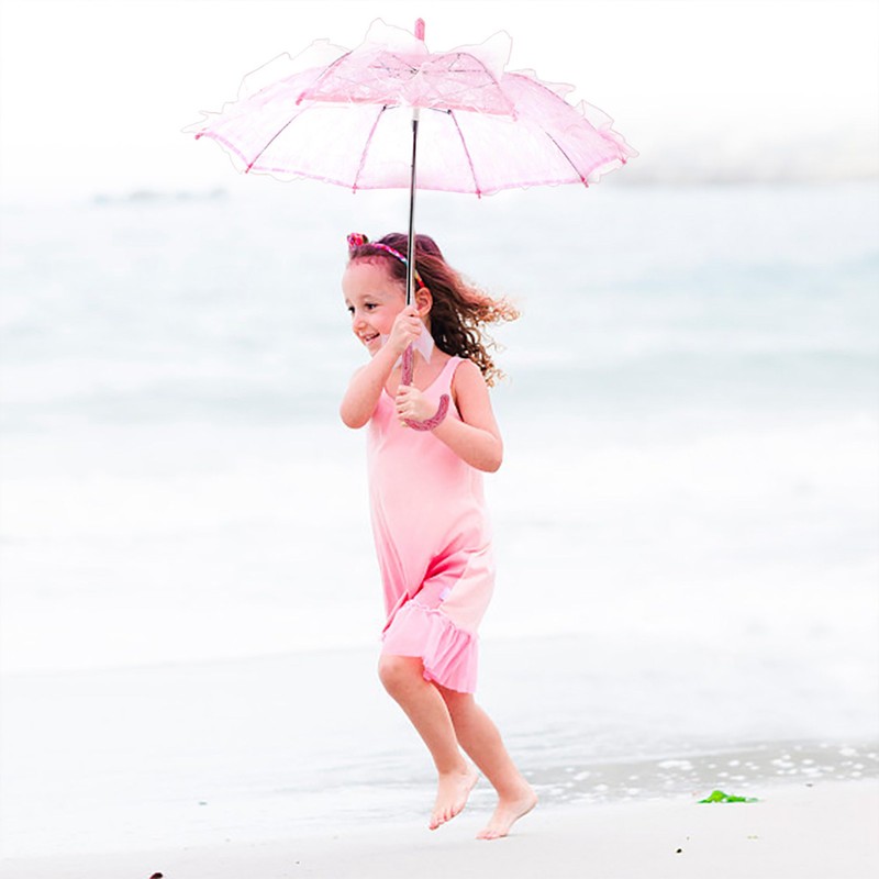 Bridal Lace Cotton Umbrella for Wedding Parties Dancing Photography Prop