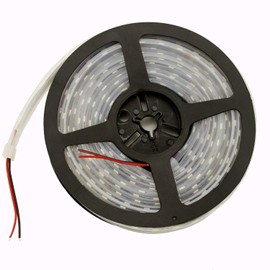 High Brightness LED Tape Light, 16.4 ft (5 m), Waterproof, 24 V, 600 Rows SMD5050, Double Row Type, Cover Included, White, White Base, Front Luminous, Fishing Boat/Ship/Truck/Outdoor Lighting/LED Indirect Lighting