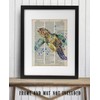 Upcycled Dictionary Art - Sea Turtle - 8.5x11 Unframed Dictionary