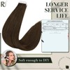 RUNATURE Tape Extensions Real Hair 50 cm Brown Remy Real