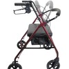 Probasics Heavy Duty Aluminum Bariatric Rollator with 8-inch Wheels with