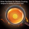 Wrought Iron Flat Bottom Wok with Glass Lid – Detachable
