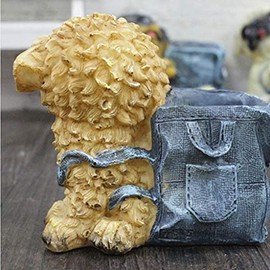 Creative Desktop Pen Holder Lindo Puppy Pen Holder Creative Resin Pen Holder Home Desktop Art Crafts Adornos Regalo de cumpleaños Pluma multifunción  
